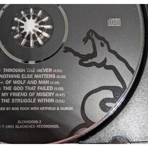 Metallica Self‎ Titled Black Album CD 1991 Blackened Recordings BLCKND008-2 Heav